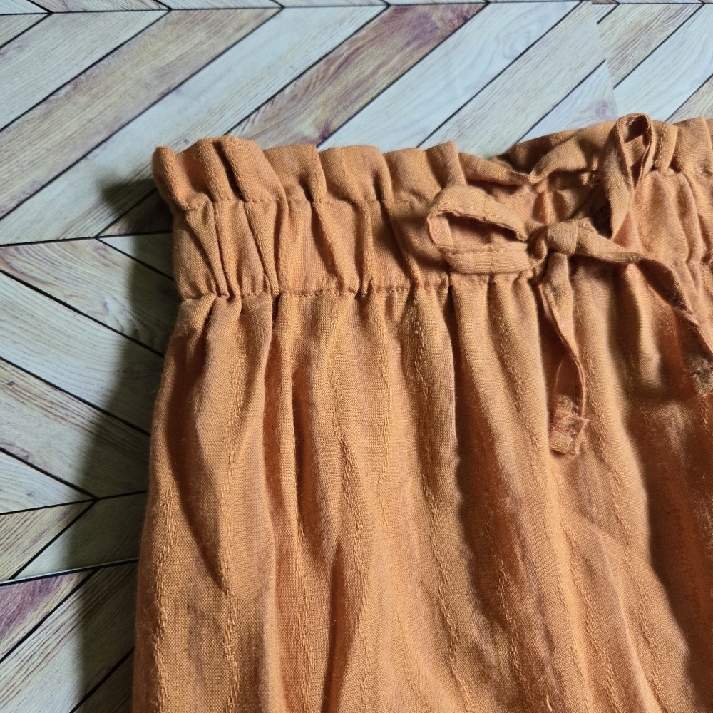 Boho Linen-Blend Paperbag Waist Joggers Ruffle Harem Pants Baby Boy Girl 12-18M - Picture 4 of 7